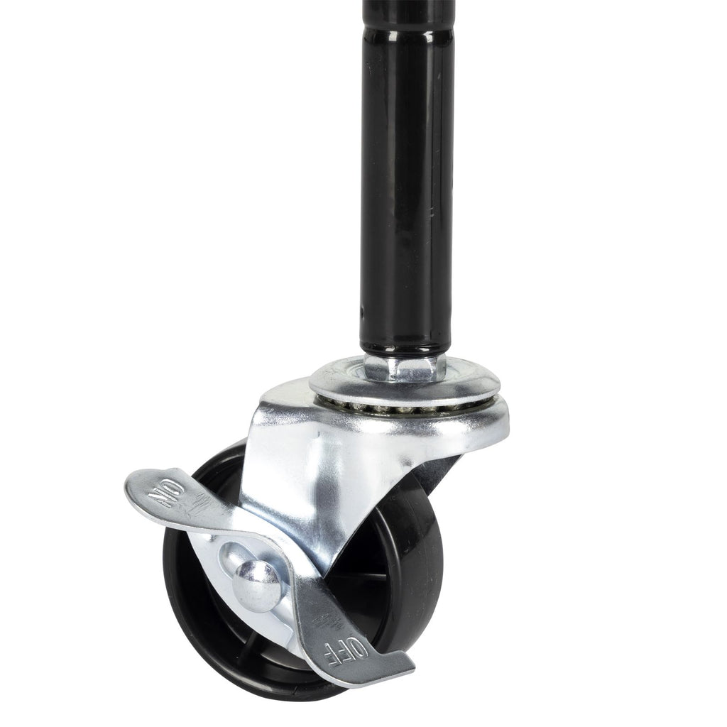 6-Tier Adjustable Carbon Steel Storage Rack with Wheels and Hooks