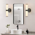 Veined Faux-Marble Indoor Wall Sconce Pair