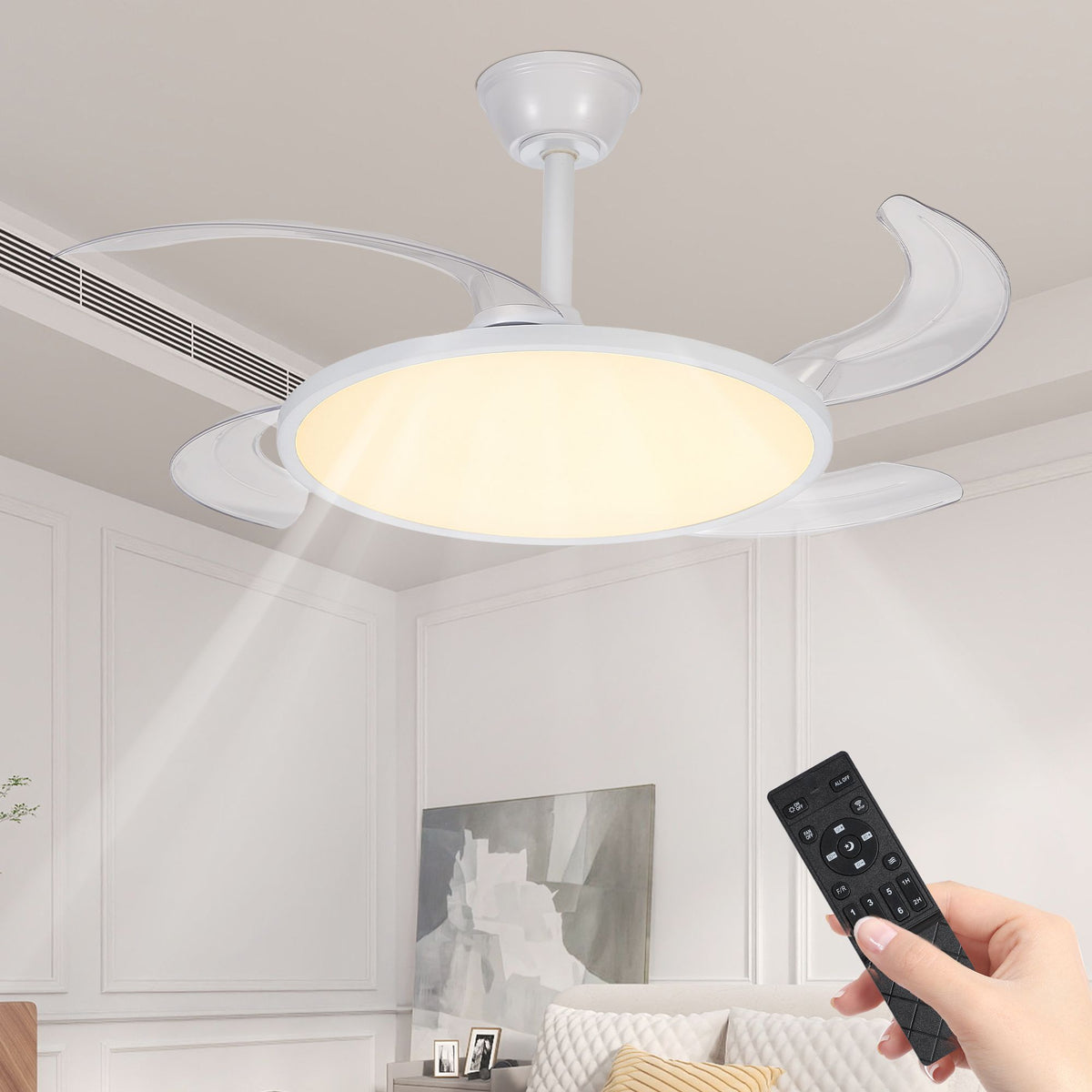 Ceiling Fan Light with Three Color Settings