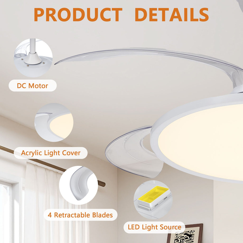 Ceiling Fan Light with Three Color Settings