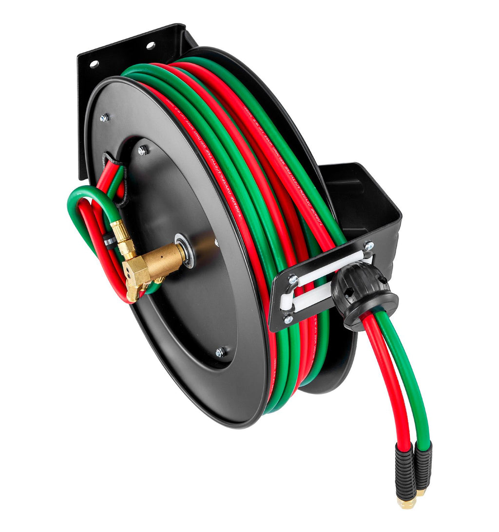 Auto-Rewind Twin Welding Hose Reel