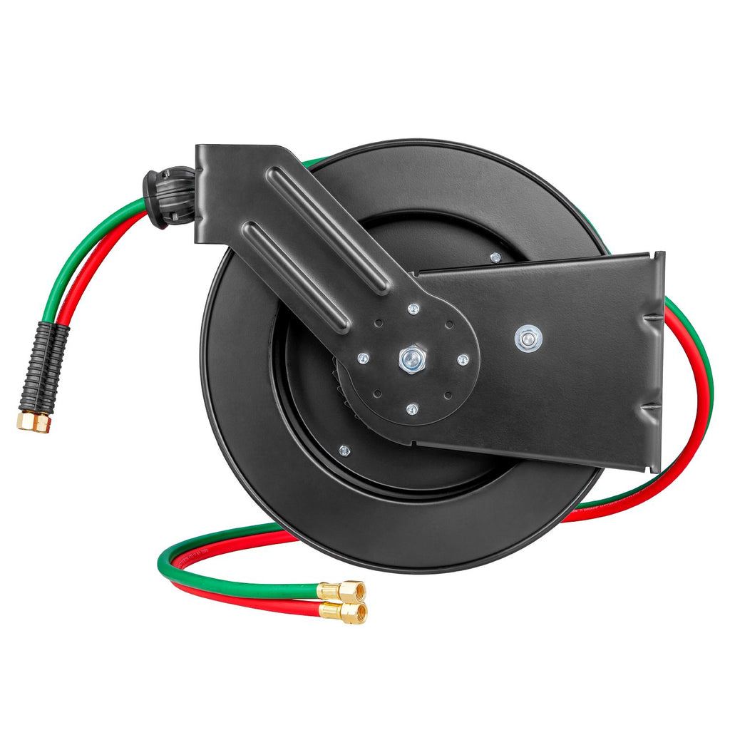 Auto-Rewind Twin Welding Hose Reel