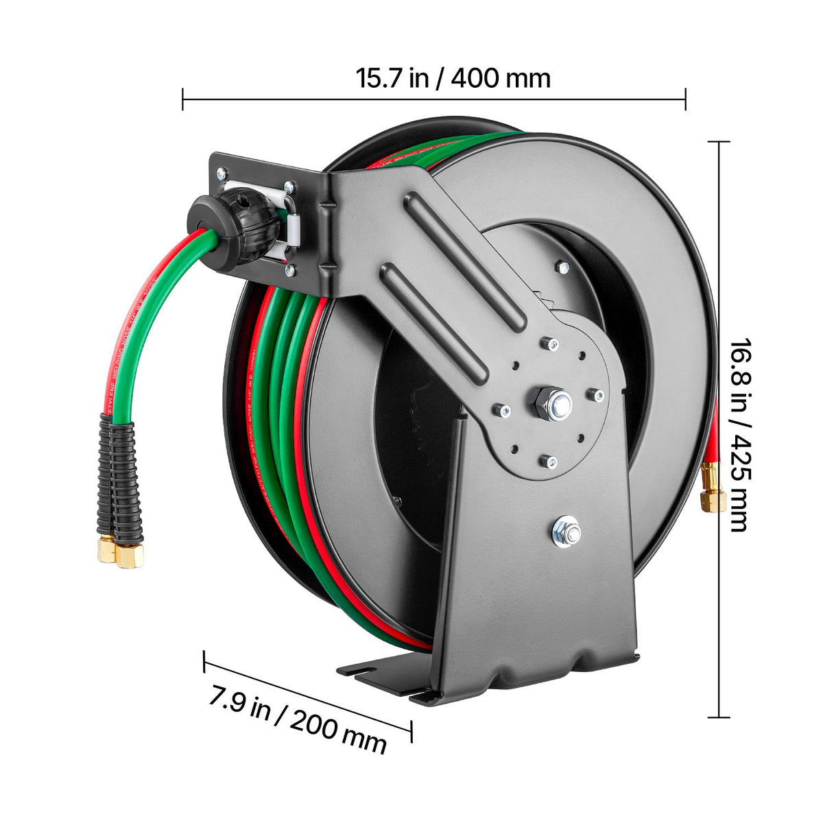 Auto-Rewind Twin Welding Hose Reel