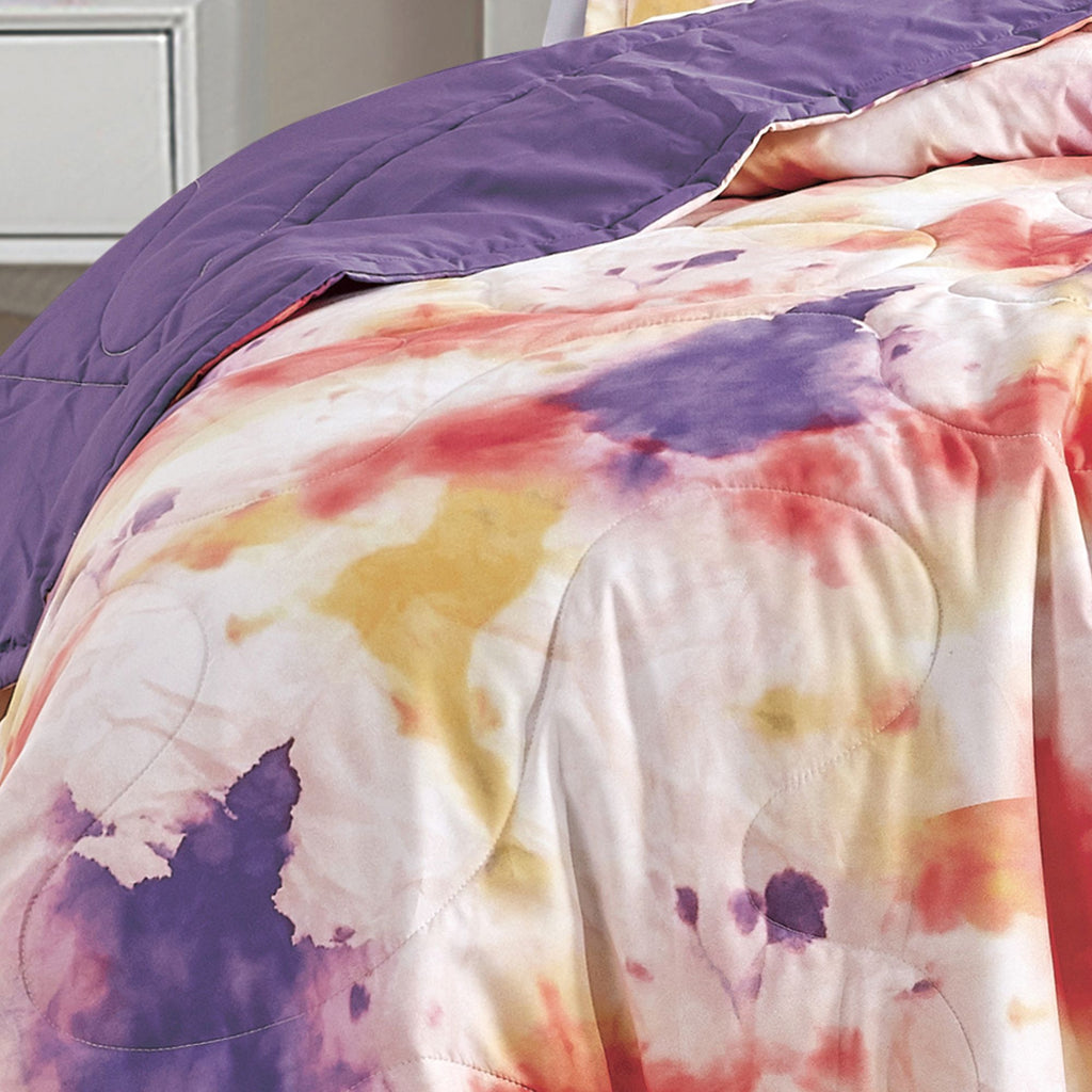 Reversible Watercolor Tie-Dye Bedspread Set