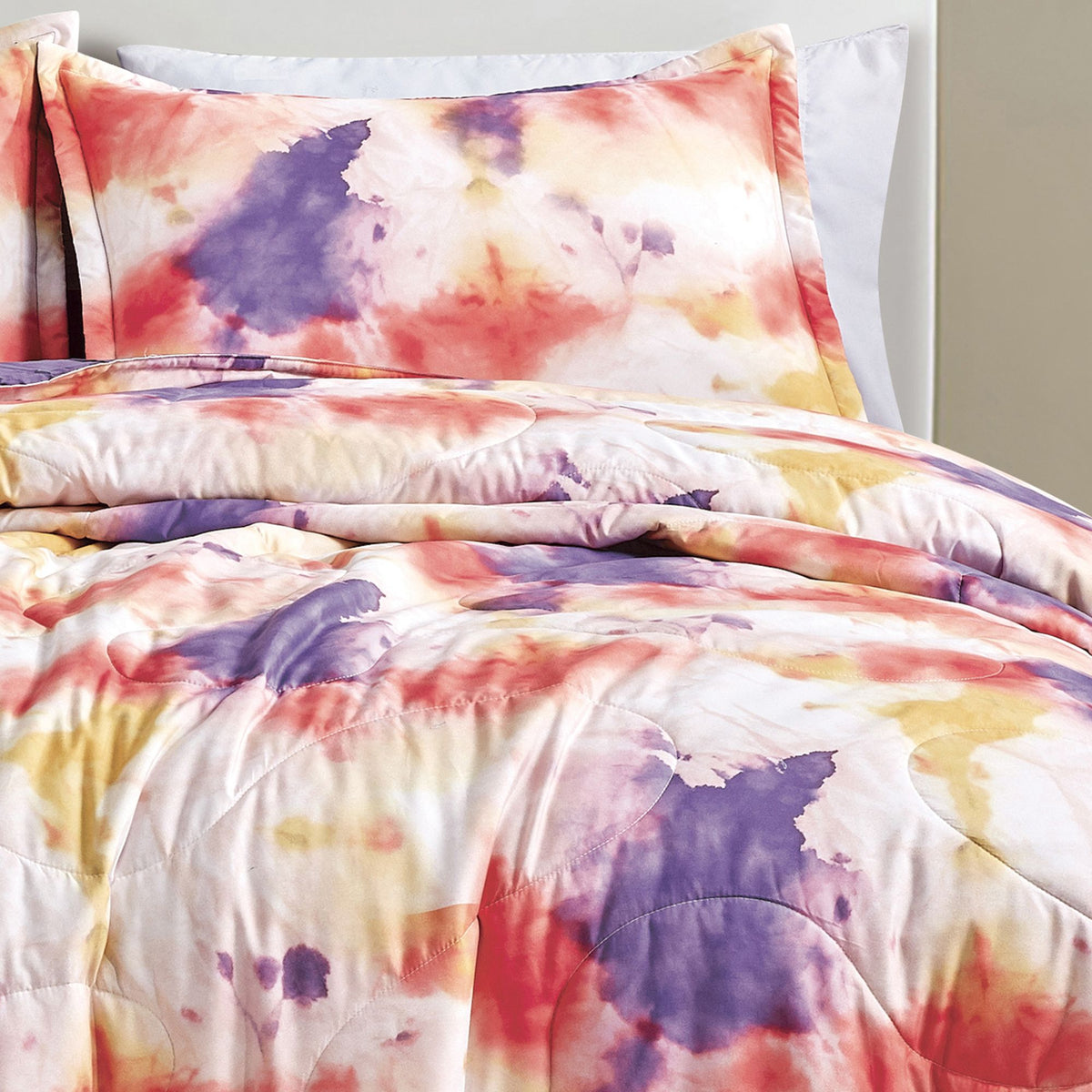 Reversible Watercolor Tie-Dye Bedspread Set