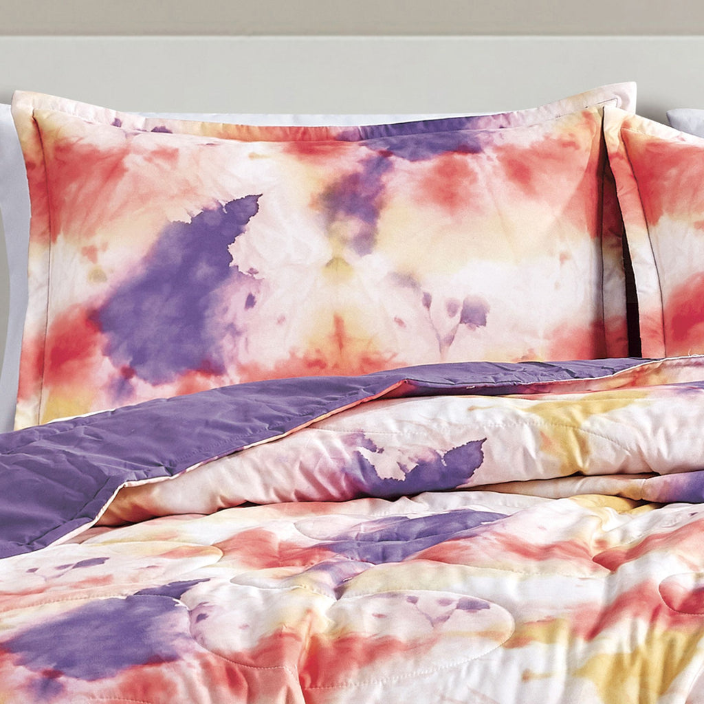 Reversible Watercolor Tie-Dye Bedspread Set