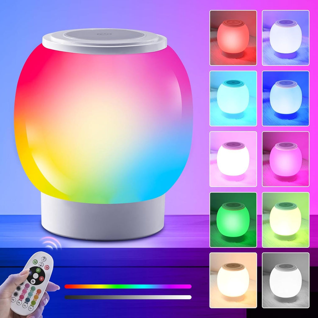 RGB Mood Light with Touch, Remote, and Timer Controls