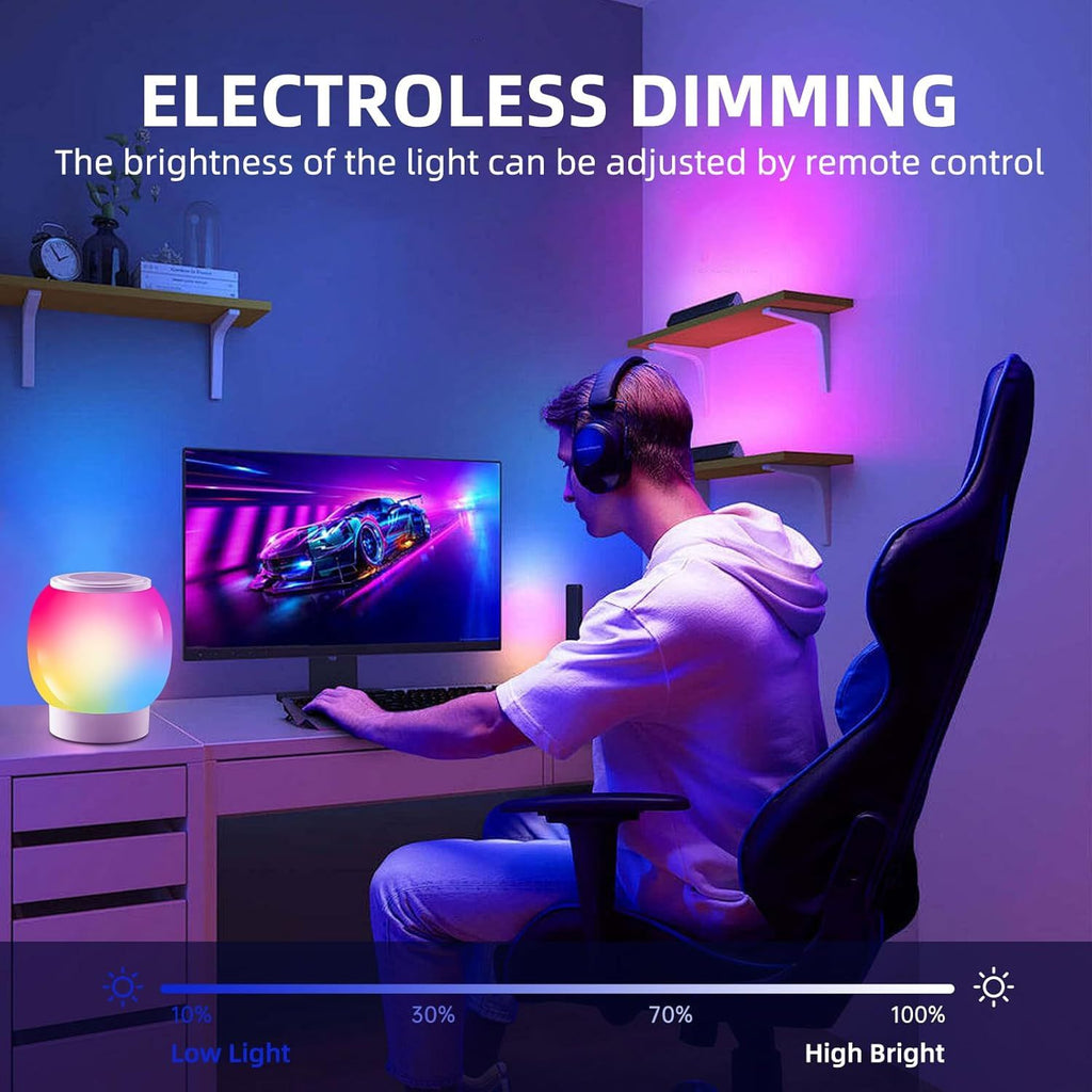RGB Mood Light with Touch, Remote, and Timer Controls