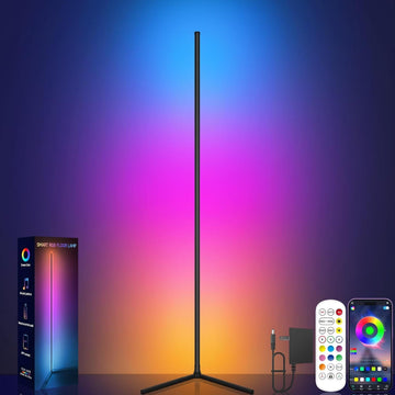 RGB Corner Floor Lamp with App Control and Music Sync