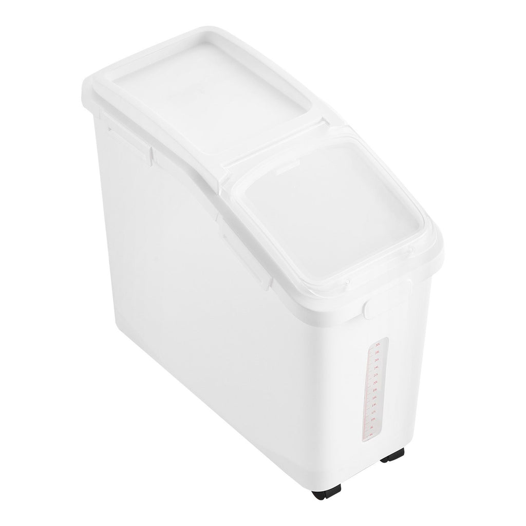 Rolling Rice and Dry Food Bin with Sealed Storage
