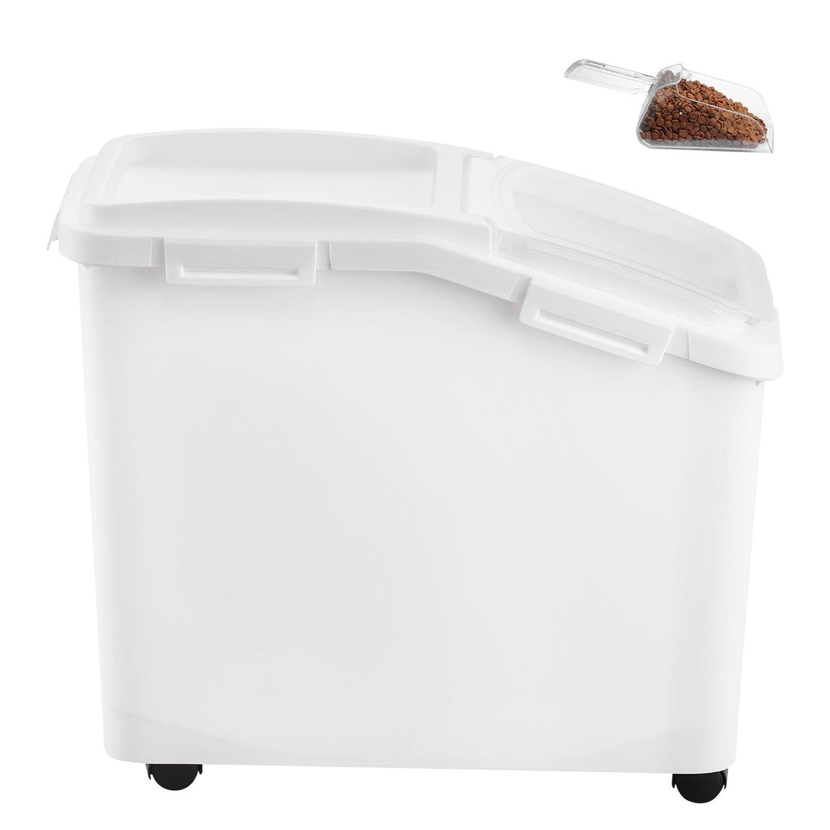 Rolling Rice and Dry Food Bin with Sealed Storage