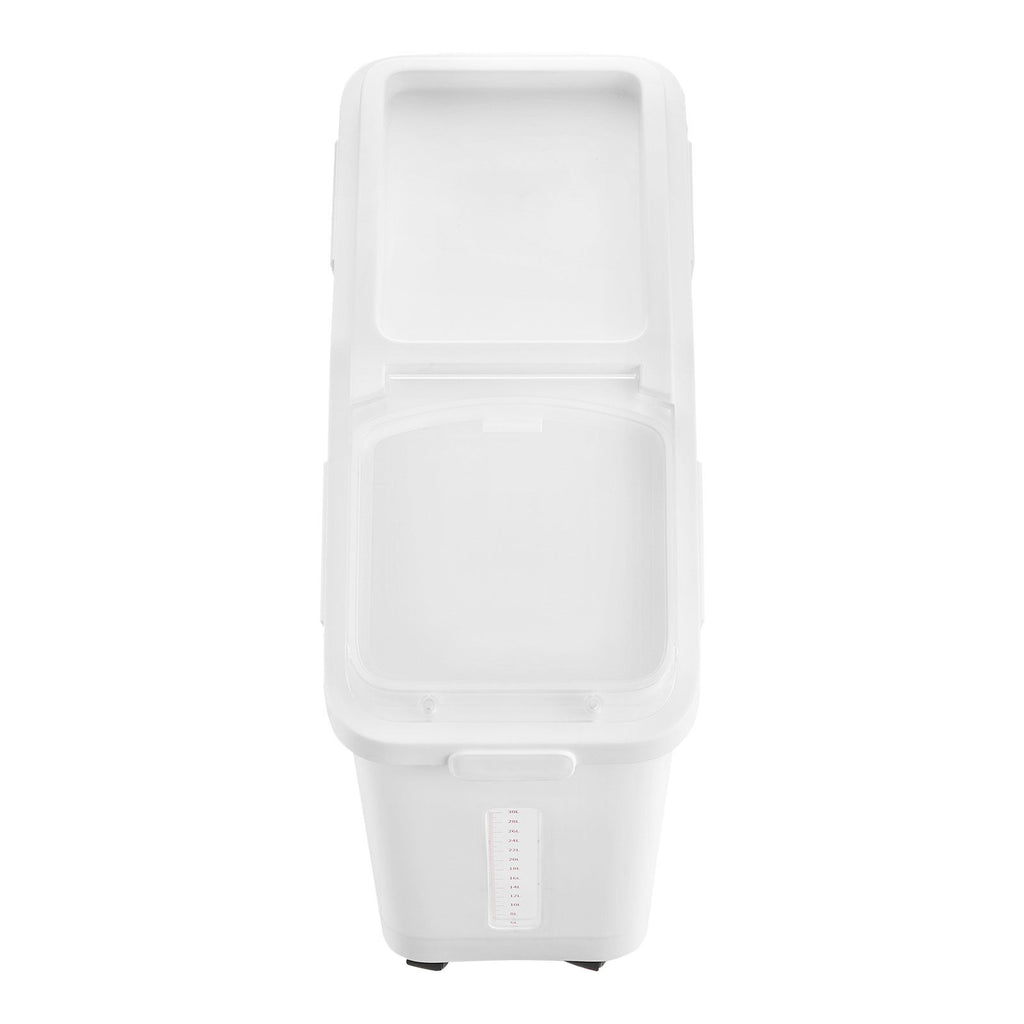 Rolling Rice and Dry Food Bin with Sealed Storage