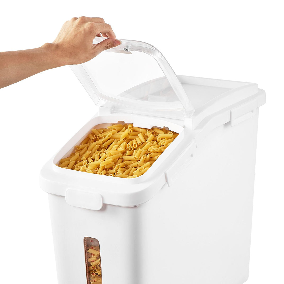 Rolling Rice and Dry Food Bin with Sealed Storage