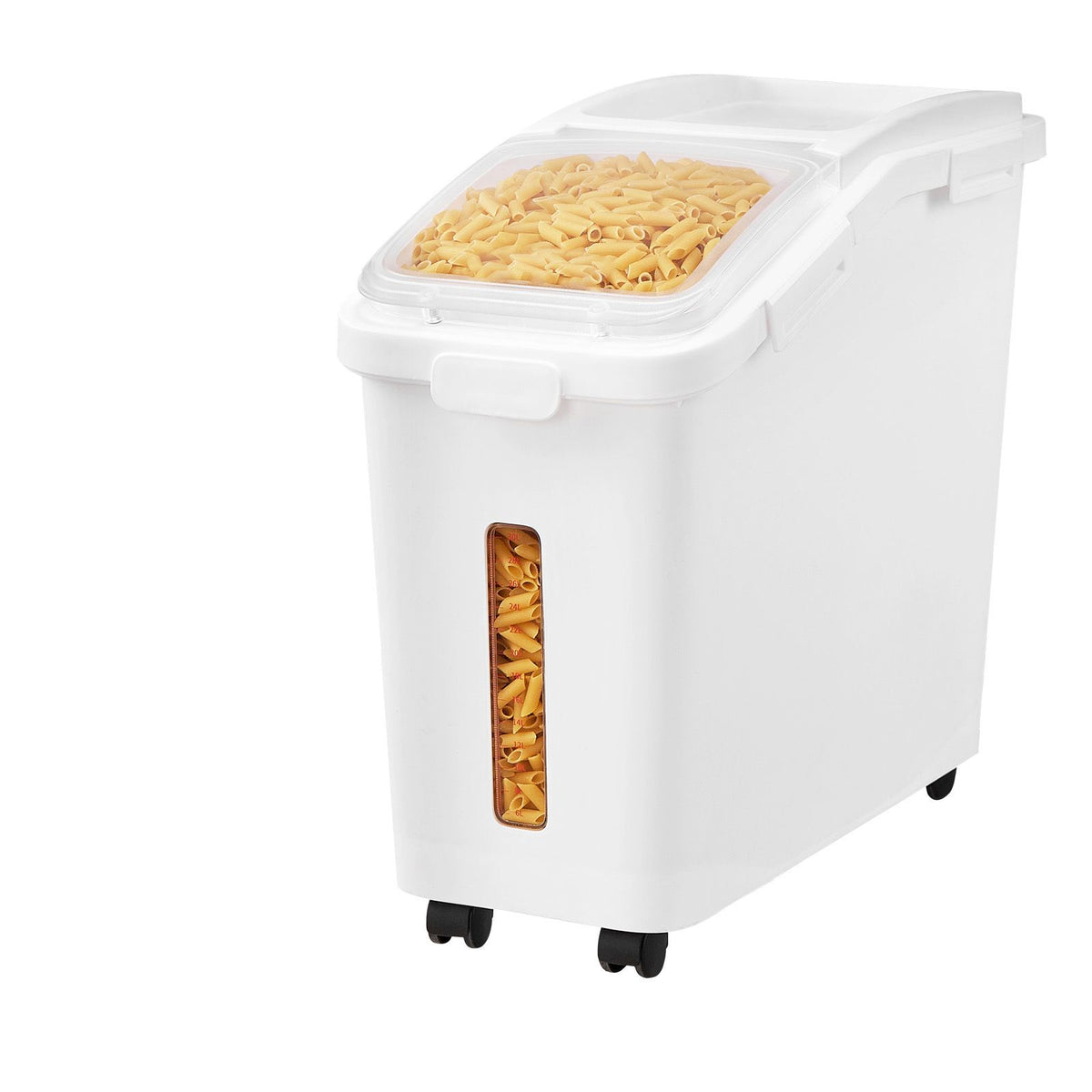 Rolling Rice and Dry Food Bin with Sealed Storage