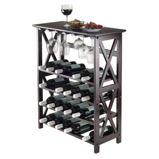 Rio Wine Rack and Bar with Glass Hanger