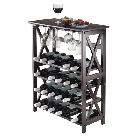 Rio Wine Rack and Bar with Glass Hanger