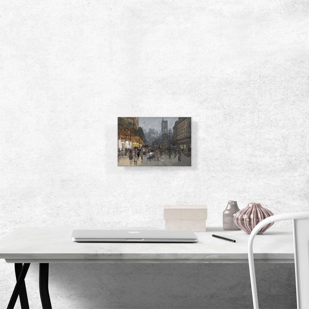 Rivoli Street With Saint-Jacques Tower Paris Canvas Art