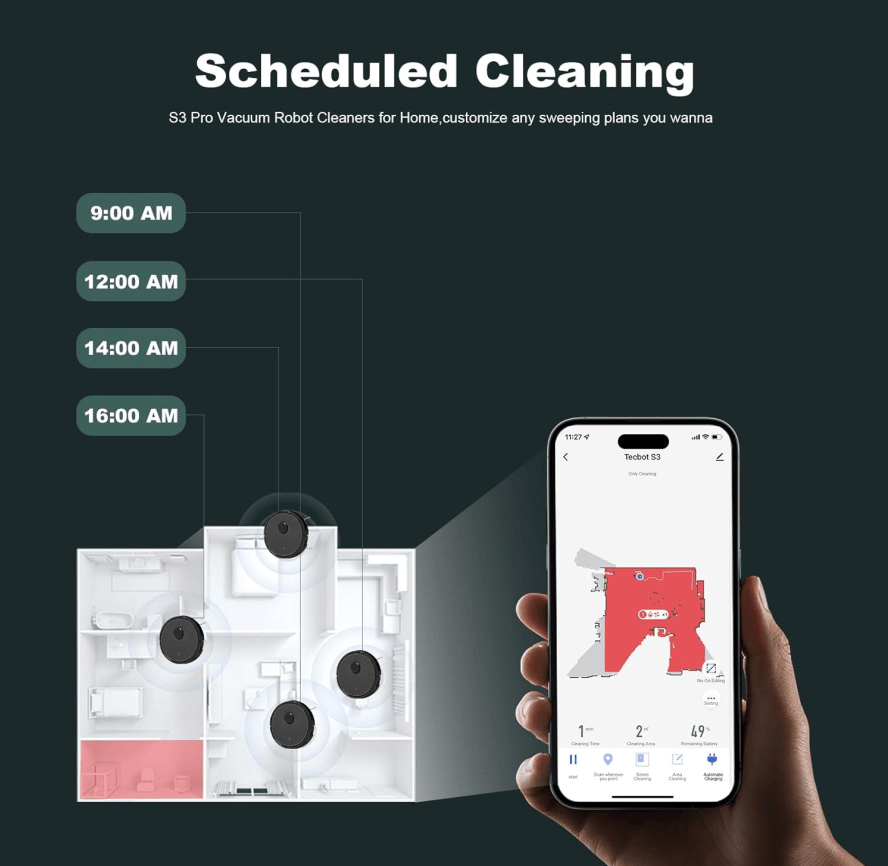 3-in-1 Robot Vacuum and Mop with LDS Navigation
