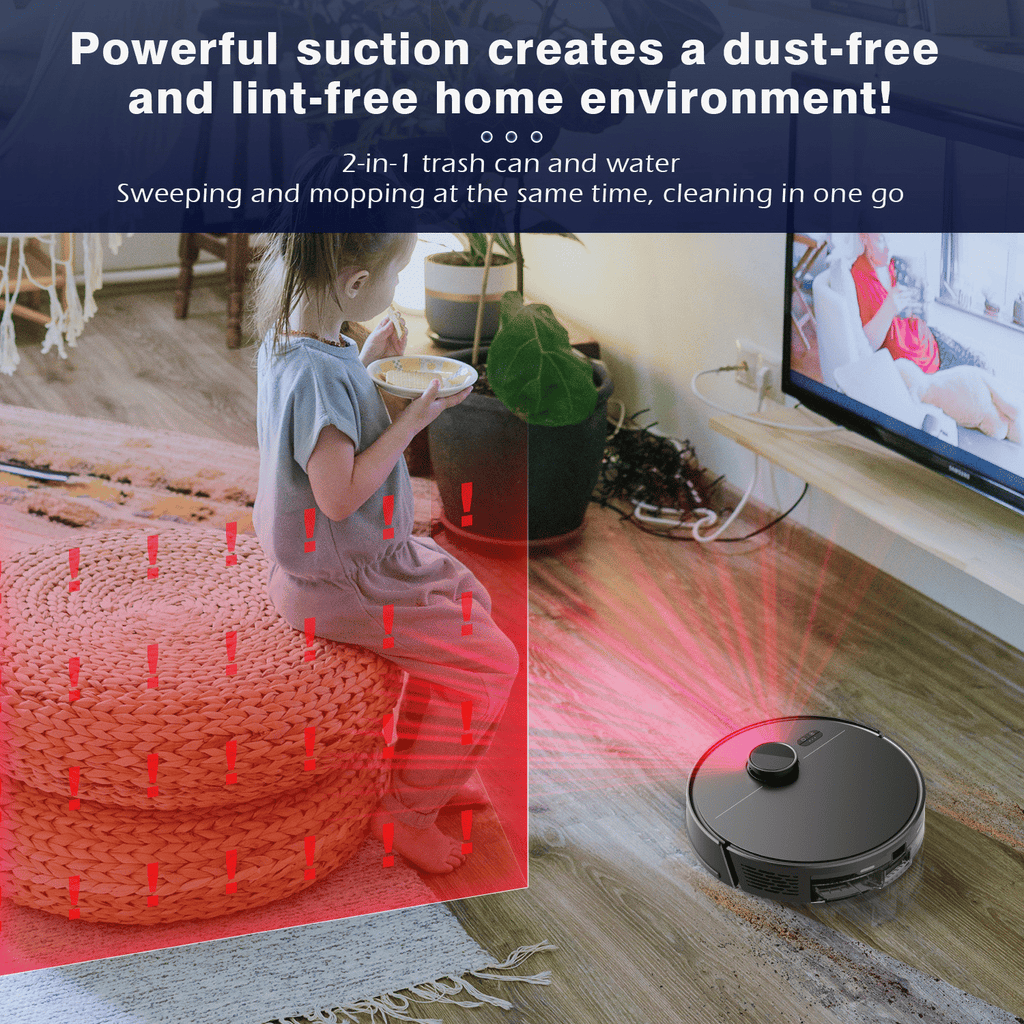 3-in-1 Robot Vacuum and Mop with LDS Navigation