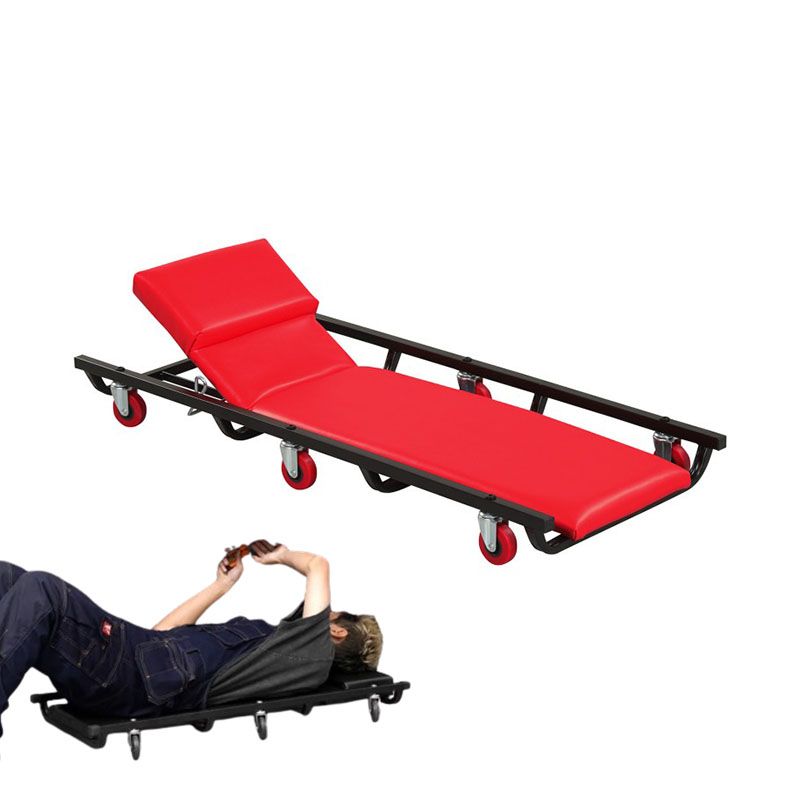 Rolling Creeper with Adjustable Headrest for Garage Work