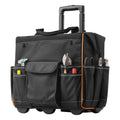 practical Rolling Tool Bag with 25 Pockets and Smooth Mobility