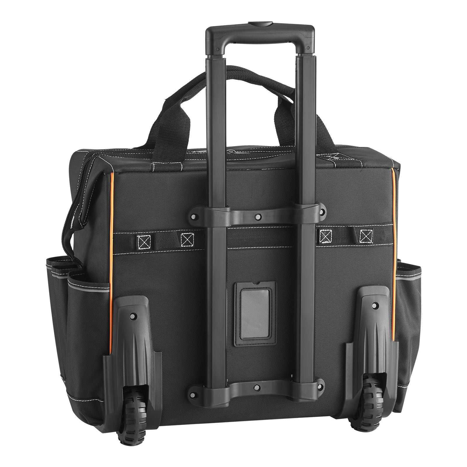 practical Rolling Tool Bag with 25 Pockets and Smooth Mobility