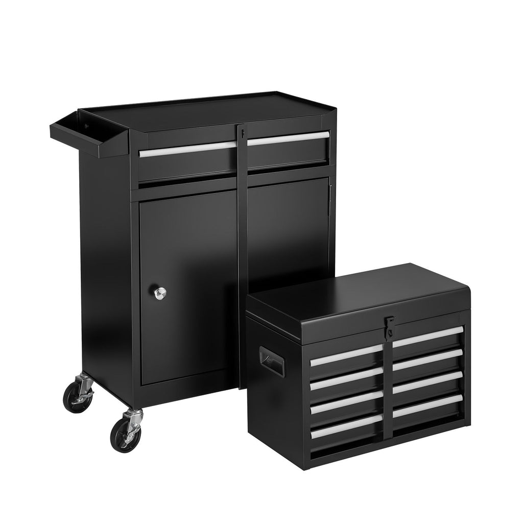 Rolling Tool Chest, 2-in-1 Detachable Design with Lock Bar and EVA Protection
