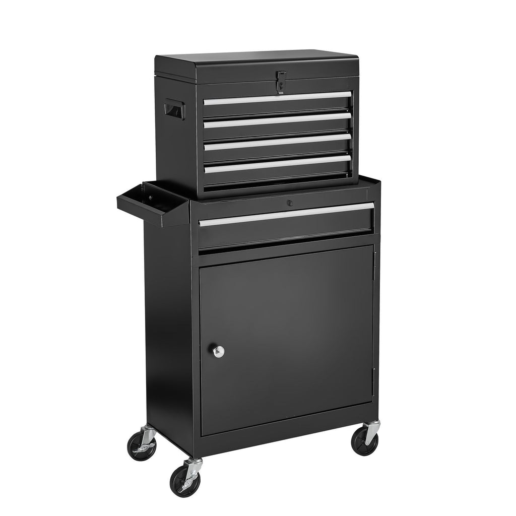 Rolling Tool Chest, 2-in-1 Detachable Design with Lock Bar and EVA Protection