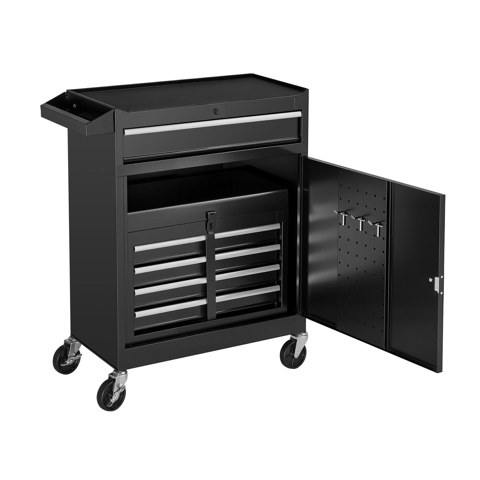 Rolling Tool Chest, 2-in-1 Detachable Design with Lock Bar and EVA Protection