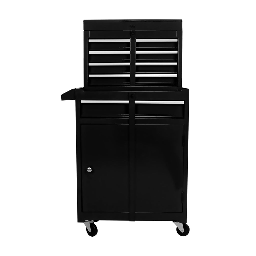 Rolling Tool Chest with 5 Drawers, Lockable Wheels & Adjustable Shelf