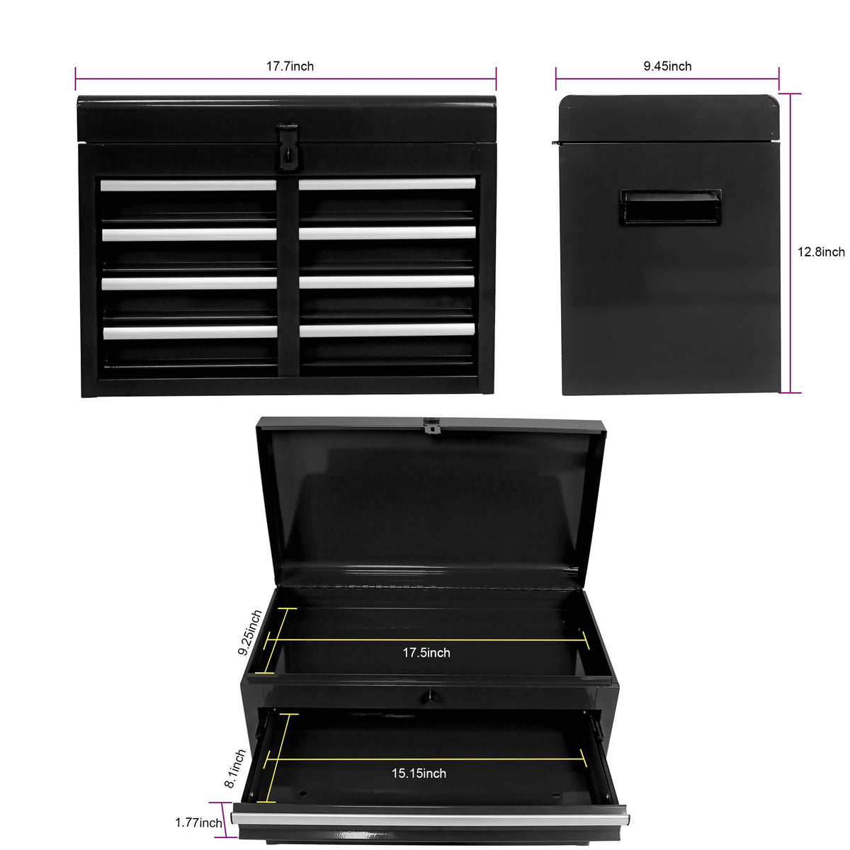Five-Drawer Rolling Tool Cabinet for Garage and Workshop
