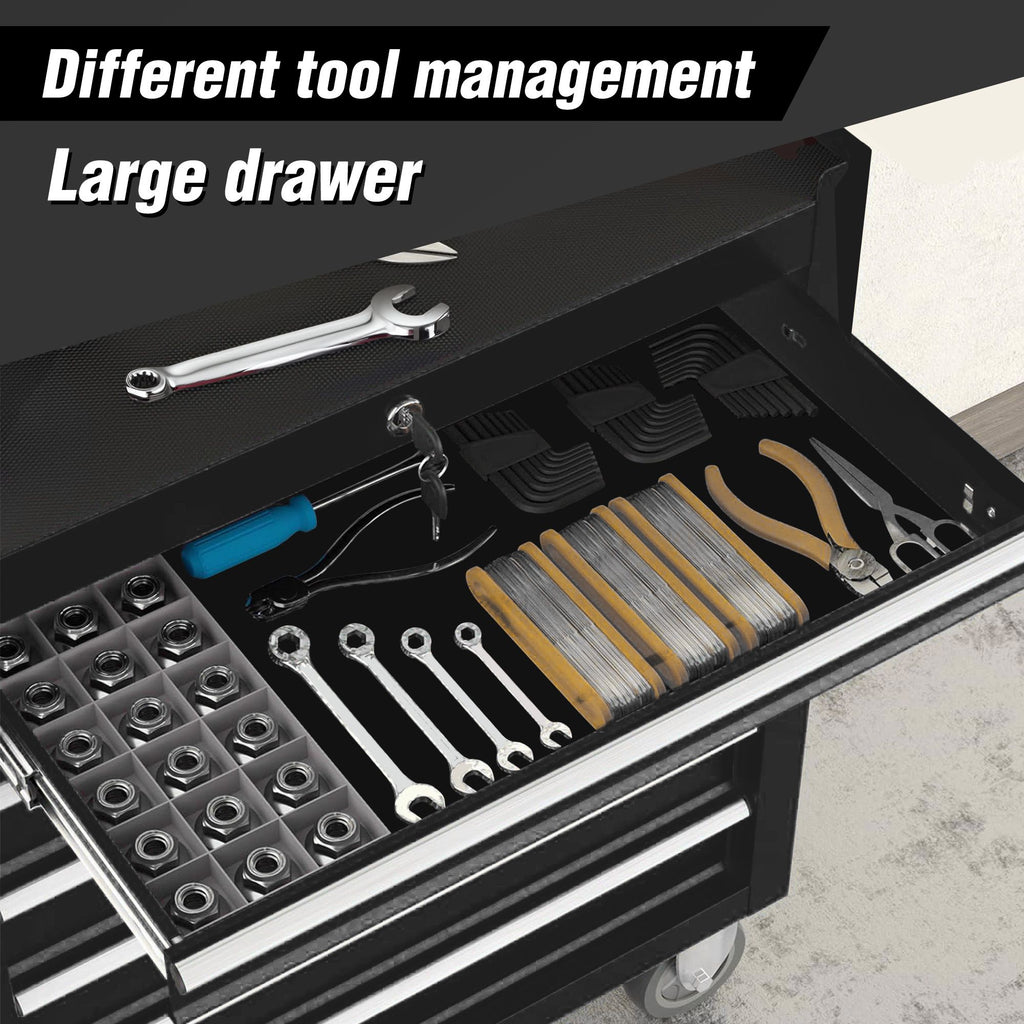 Rolling Tool Chest with 7-Drawer Tool Box with Wheels Multifunctional Tool Cart Mechanic Tool Storag