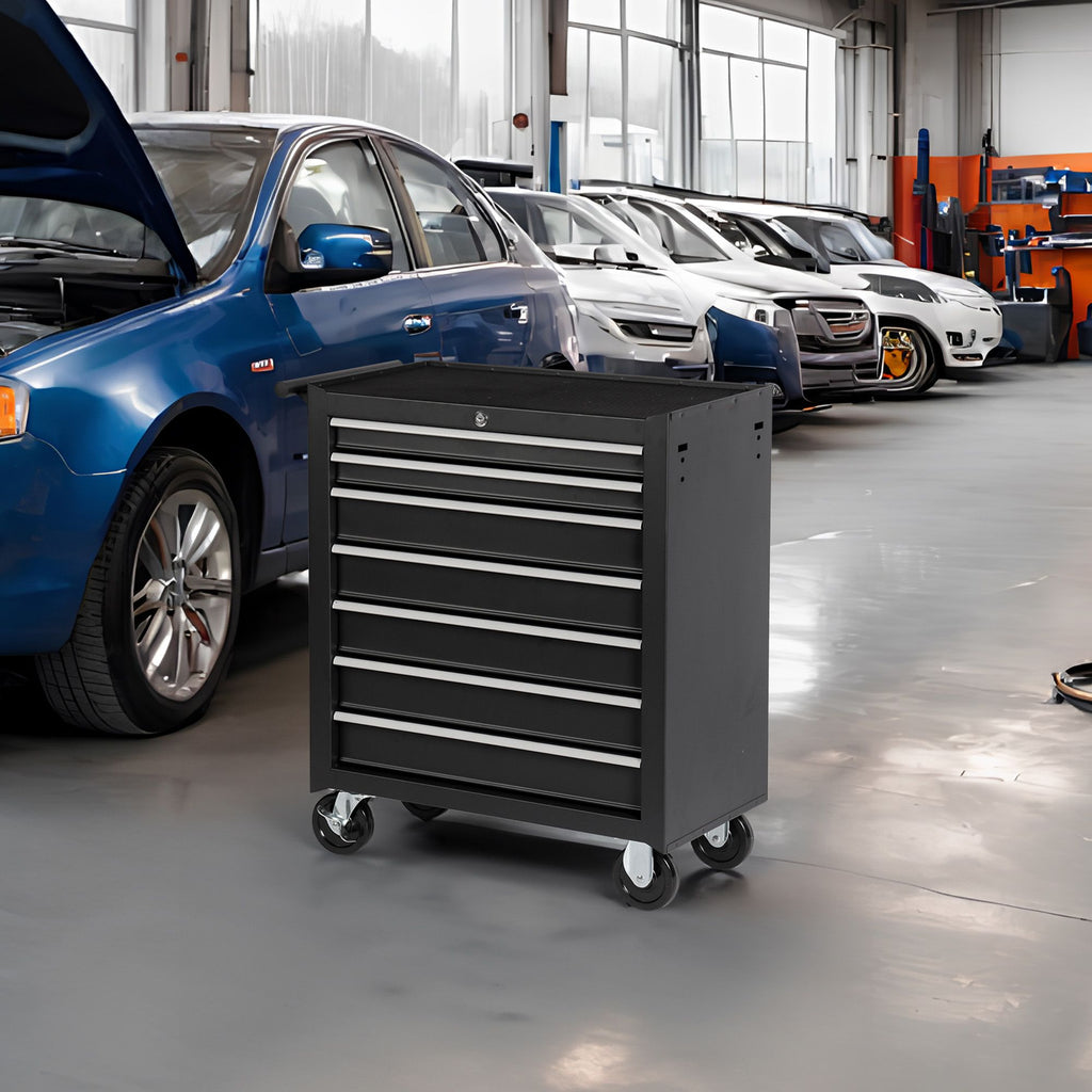 Rolling Tool Chest with 7-Drawer Tool Box with Wheels Multifunctional Tool Cart Mechanic Tool Storag