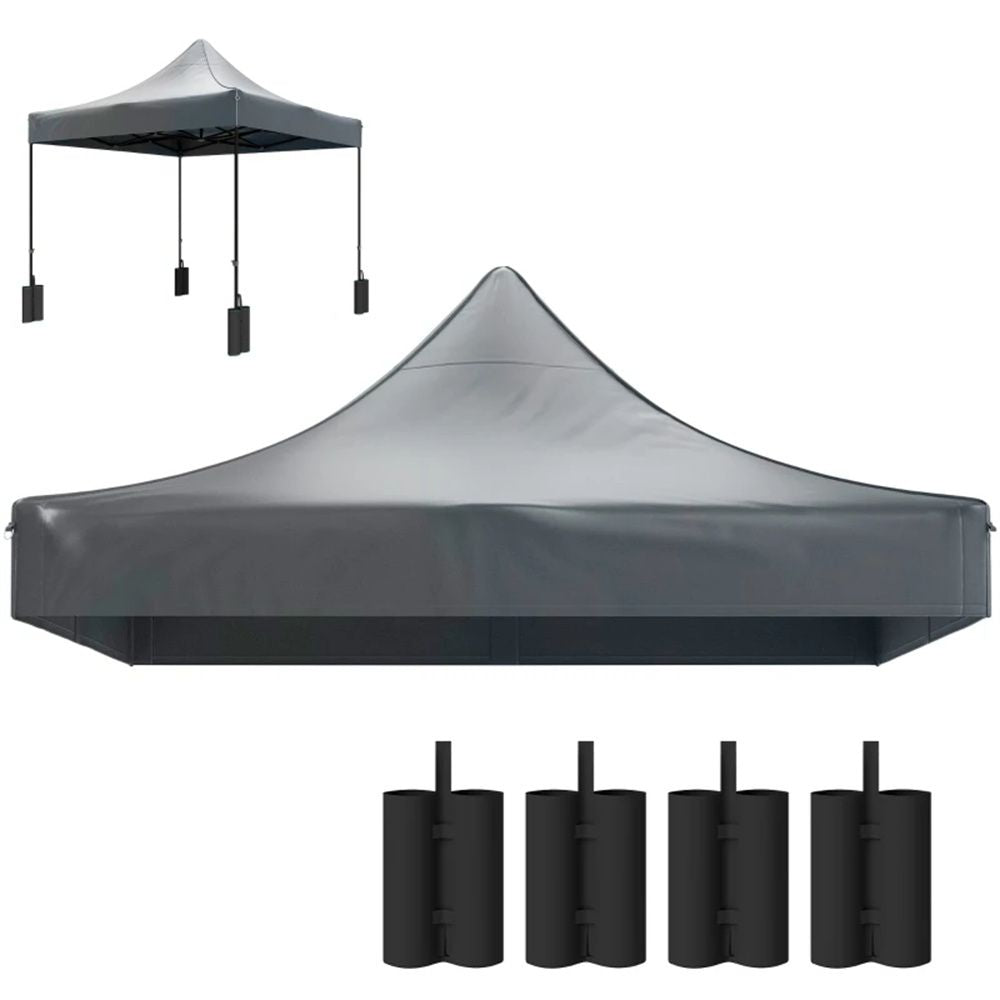 Peak Pole Canopy Replacement Top with Four Sand Bags
