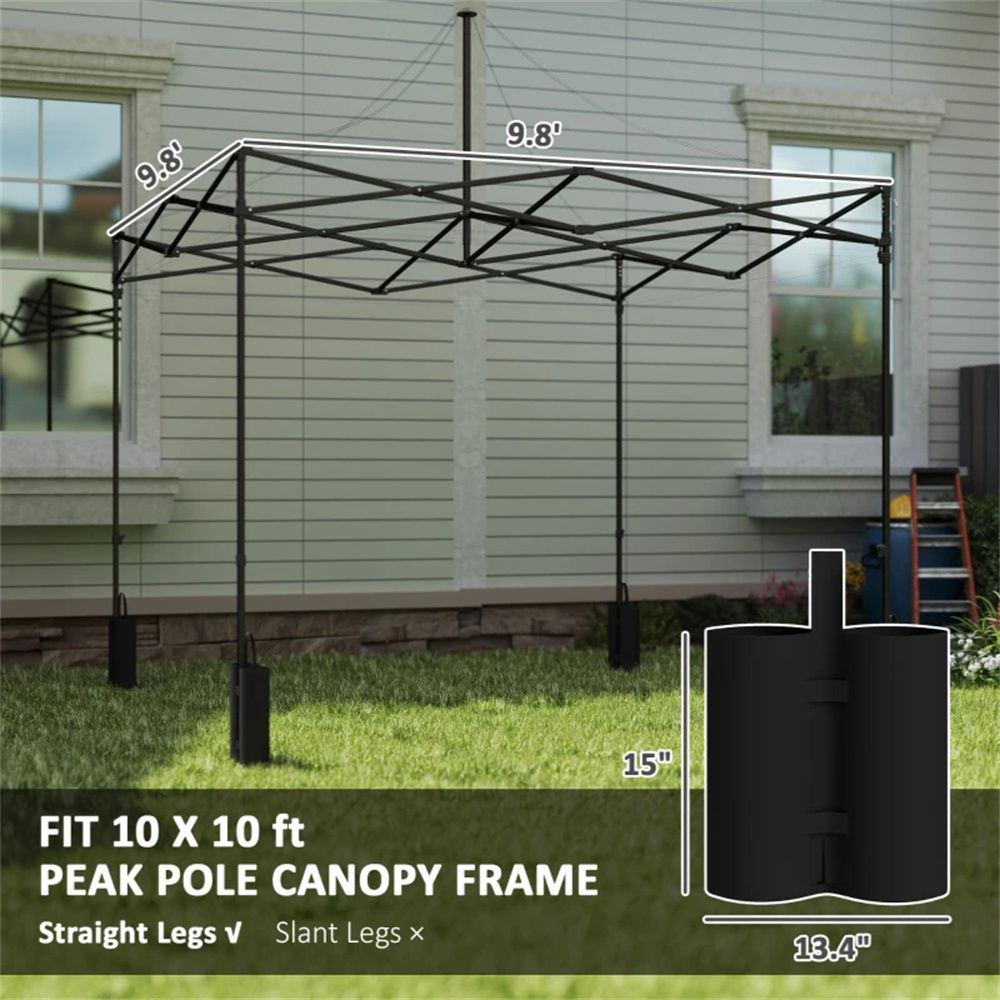 Peak Pole Canopy Replacement Top with Four Sand Bags
