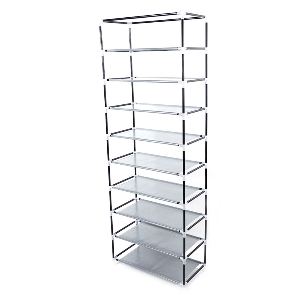 10-Layer 9-Lattice Non-woven Fabric Shoe Rack – Compact & Stylish Storage