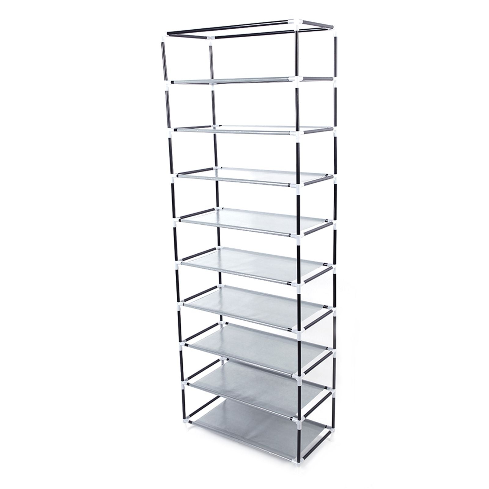 10-Layer 9-Lattice Non-woven Fabric Shoe Rack – Compact & Stylish Storage