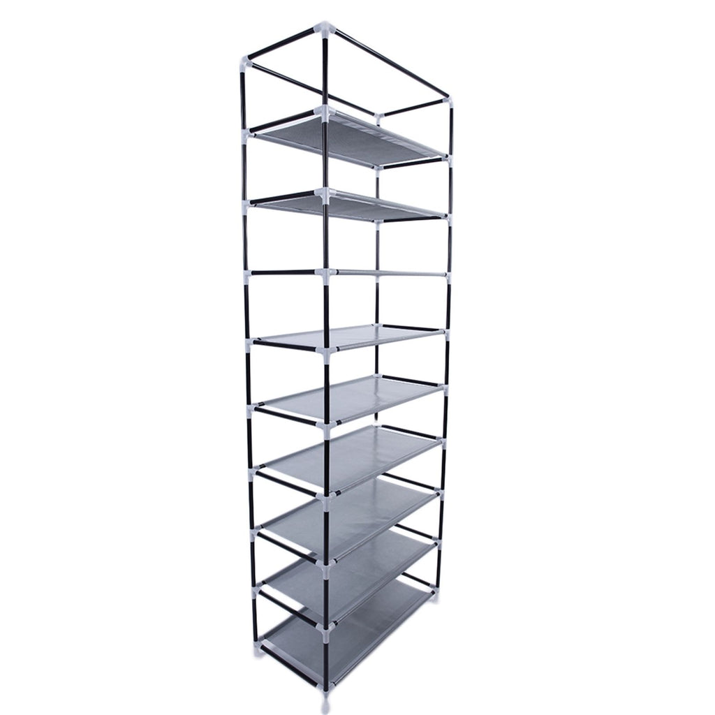 10-Layer 9-Lattice Non-woven Fabric Shoe Rack – Compact & Stylish Storage