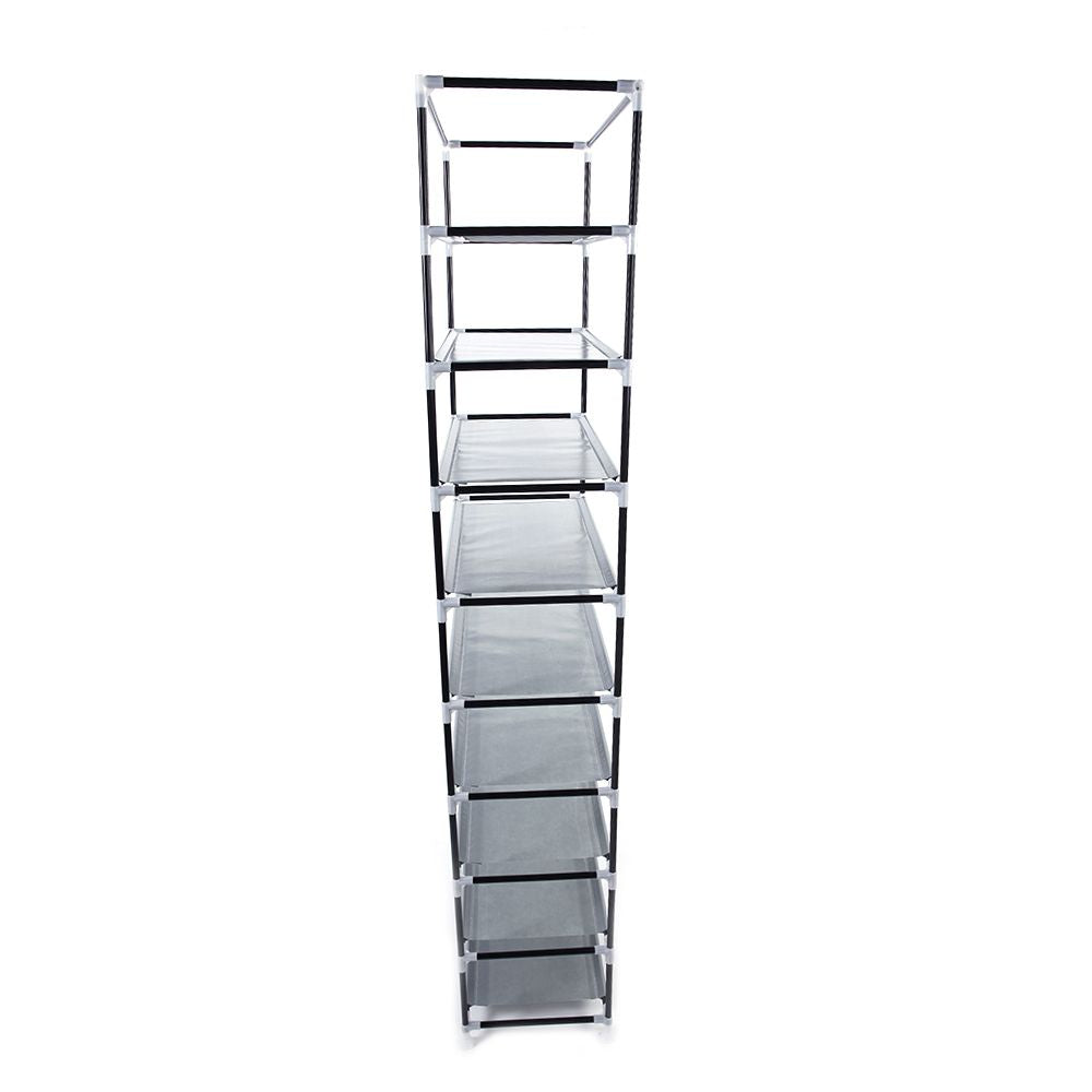 10-Layer 9-Lattice Non-woven Fabric Shoe Rack – Compact & Stylish Storage