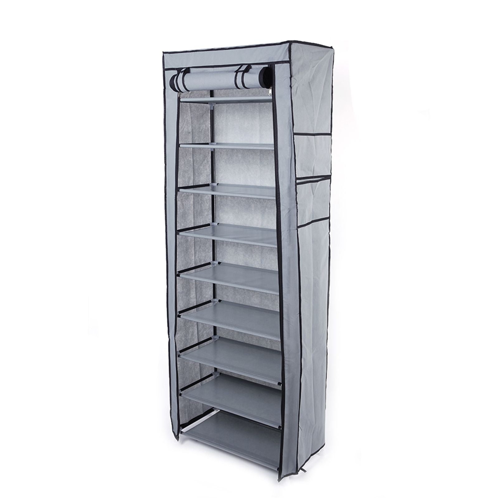 10-Layer 9-Lattice Non-woven Fabric Shoe Rack – Compact & Stylish Storage