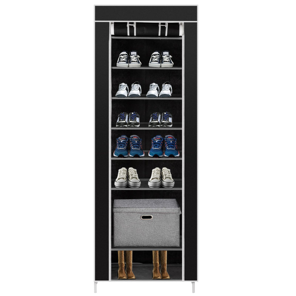 10-Layer 9-Lattice Non-woven Fabric Shoe Rack – Compact & Stylish Storage