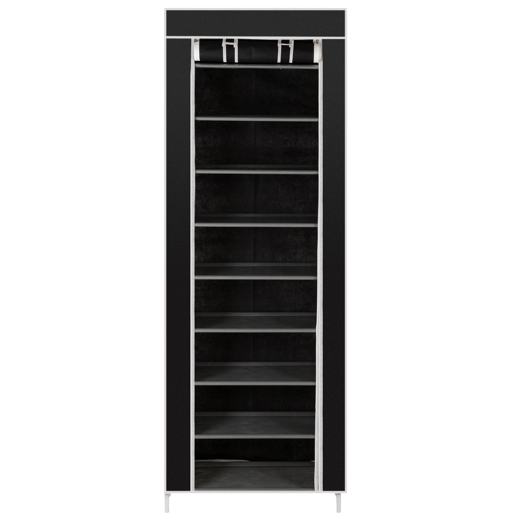 10-Layer 9-Lattice Non-woven Fabric Shoe Rack – Compact & Stylish Storage