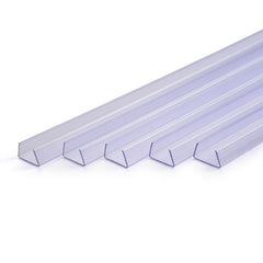 5-Pack Clear Plastic U-Channel Tracks for LED Strip Lights – Under Cabinet Lighting Organizer