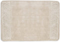 Beige Rose Vine Washable Bathroom Rug