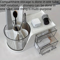 Rotating Cosmetic Display Stand – 360° Spinning Design with Multi-Layer Storage for Makeup, Jewelry & Stationery - White