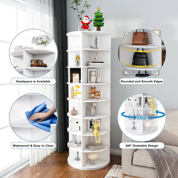 Easily Organize Your Footwear with a Space-Saving Rotating Shoe Rack