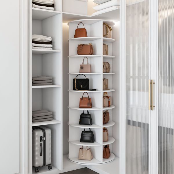 Easily Organize Your Footwear with a Space-Saving Rotating Shoe Rack