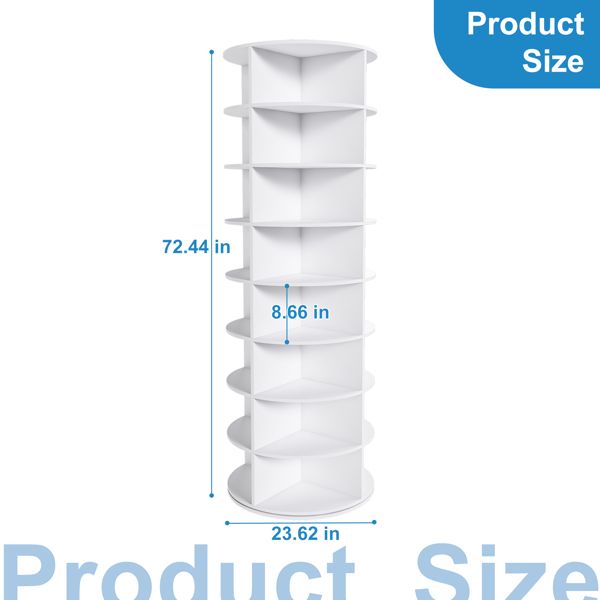 Easily Organize Your Footwear with a Space-Saving Rotating Shoe Rack