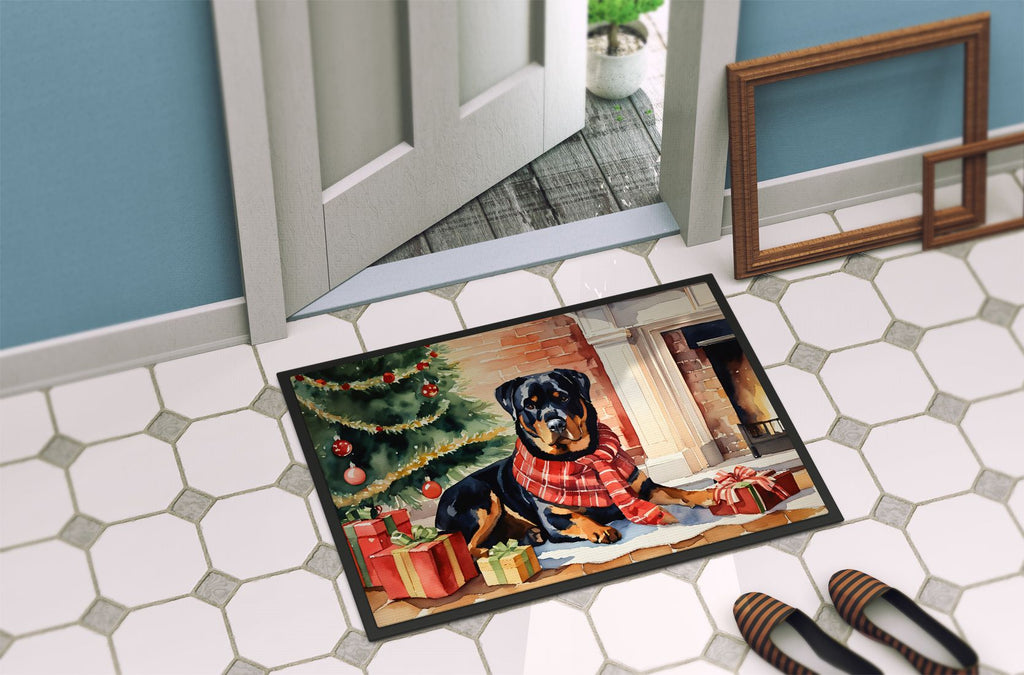 Rottweiler Cozy Christmas Indoor-Outdoor Doormat