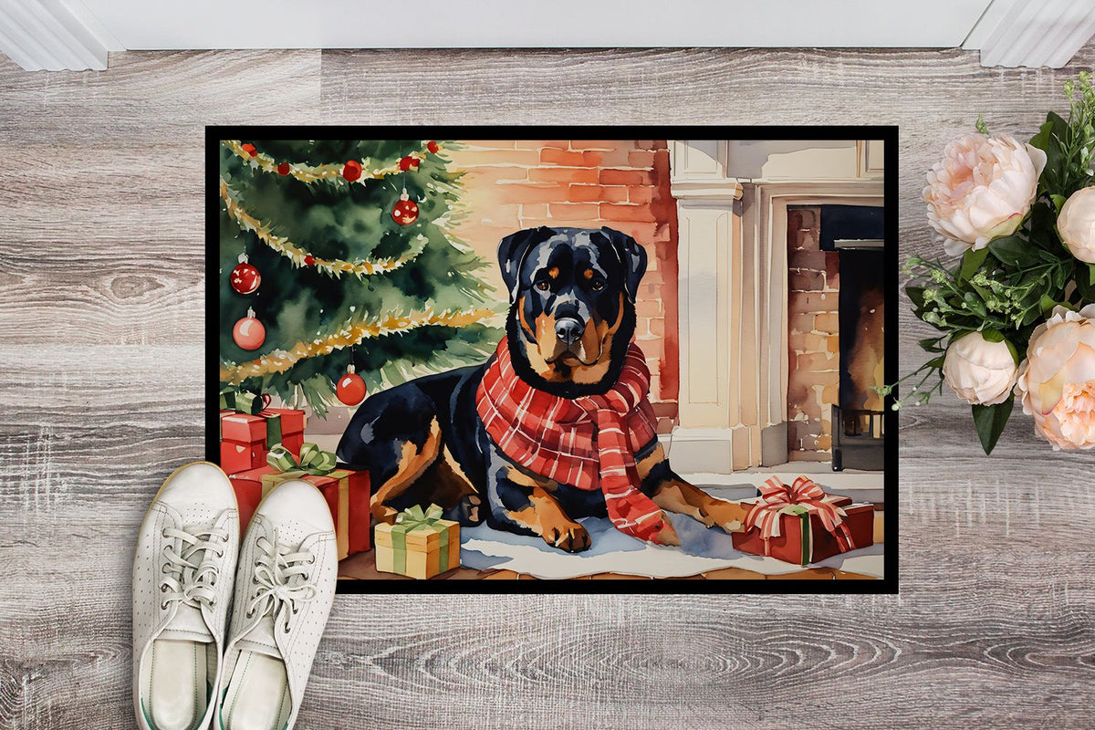 Rottweiler Cozy Christmas Indoor-Outdoor Doormat